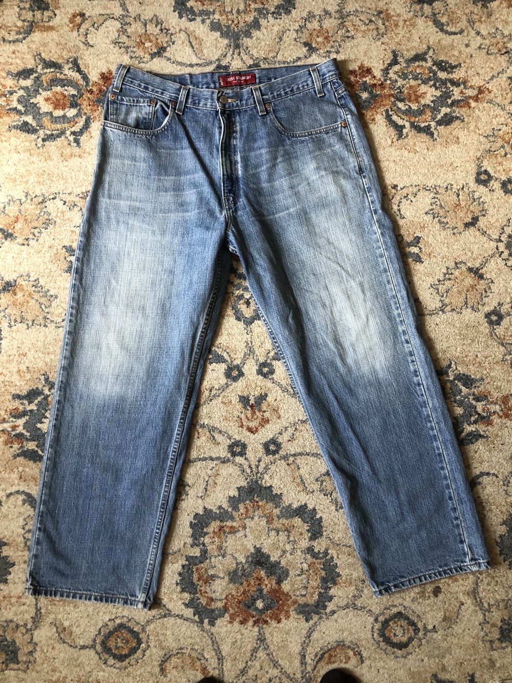 Levis 569 Jeans Mens 36x30 Blue Loose Straight Fit Denim Faded Wash 569TM Pants